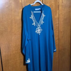 ONLY NECESSITIES- Woman’s Teal with Gold trim Dress. New-Never Worn